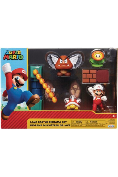 Castillo de lava Diorama Set Super Mario de Nintendo