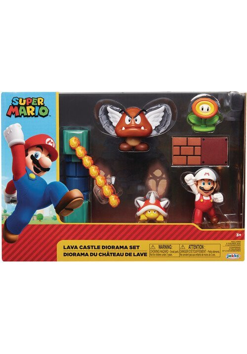 Castillo de lava Diorama Set Super Mario de Nintendo