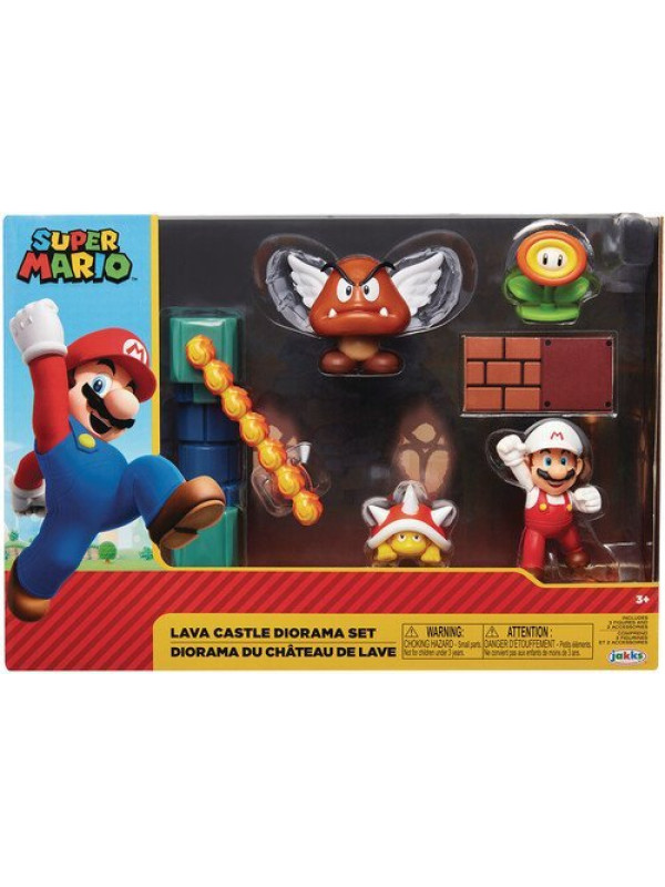 Castillo de lava Diorama Set Super Mario de Nintendo